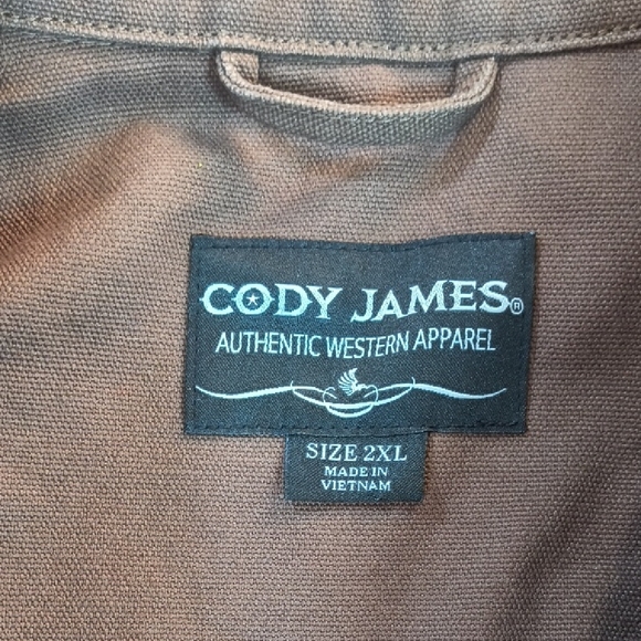 Cody James Mens Goldmine Southwestern Print Yoke Canvas Tucker Jacket S-2XL - Picture 11 of 12